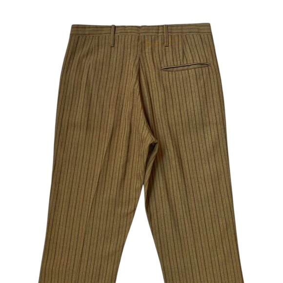 70s Vintage Striped Pants Bootcut Flare Midrise Boho Crusader Permanent Press. - Picture 4 of 6